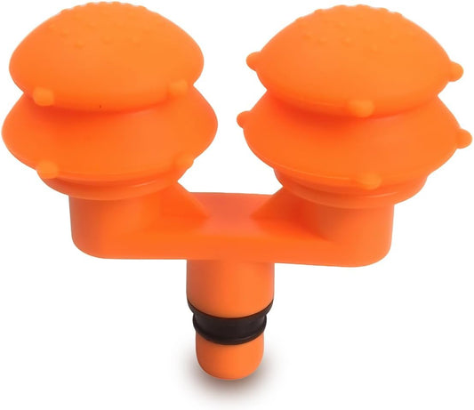Soft Silicone Massage Gun Heads, Upgraded Fascia Gun Replacement Attachments Gas Pad Head, Plug-n-Play MassageGun Accessories Easy to Use, 18mm Outer (Dual Heads)
