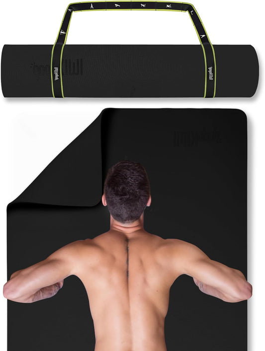 Extra Wide Yoga Mat for Men Women (72"L x 36"W) Non Slip Fitness & Exercise Mat with Alignment Marks for Yoga, Pilates, Floor Workouts