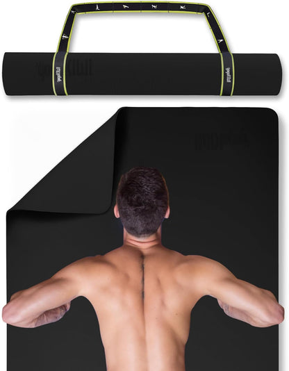 Extra Wide Yoga Mat for Men Women (72"L x 36"W) Non Slip Fitness & Exercise Mat with Alignment Marks for Yoga, Pilates, Floor Workouts