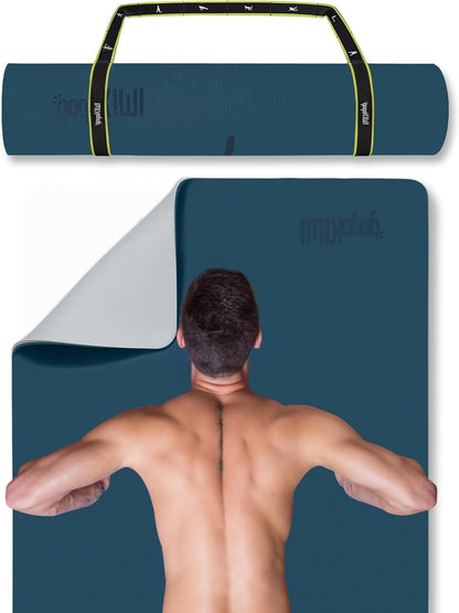 Extra Wide Yoga Mat for Men Women (72"L x 36"W) Non Slip Fitness & Exercise Mat with Alignment Marks for Yoga, Pilates, Floor Workouts
