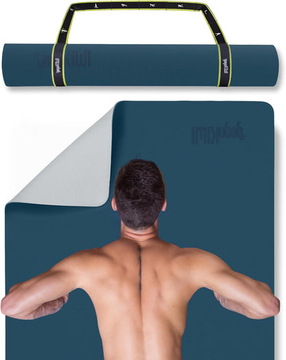 Extra Wide Yoga Mat for Men Women (72"L x 36"W) Non Slip Fitness & Exercise Mat with Alignment Marks for Yoga, Pilates, Floor Workouts