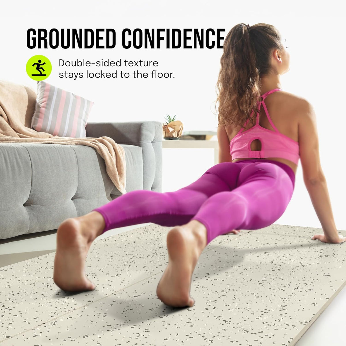 Extra Wide Yoga Mat for Men Women (72"L x 36"W) Non Slip Fitness & Exercise Mat with Alignment Marks for Yoga, Pilates, Floor Workouts