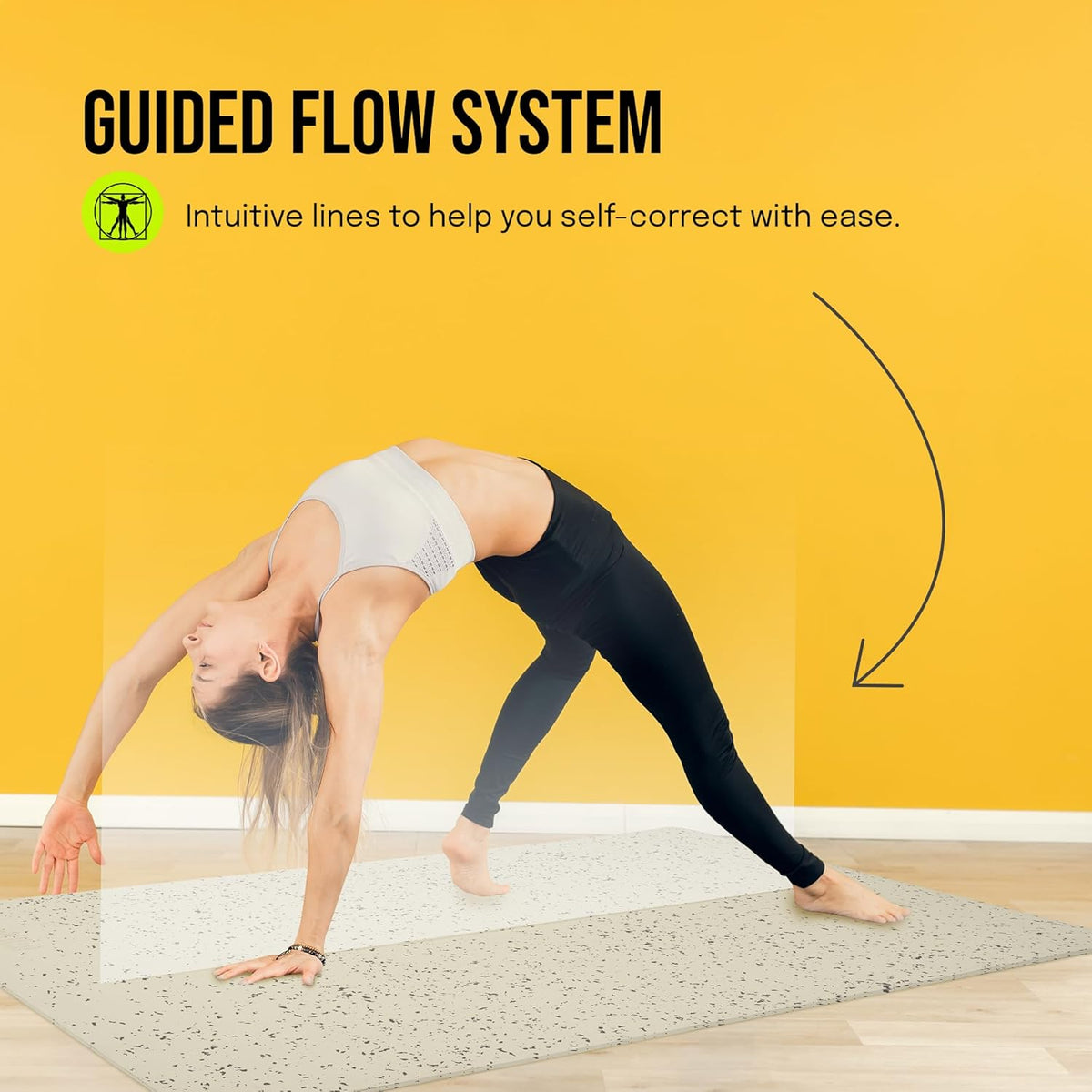 Extra Wide Yoga Mat for Men Women (72"L x 36"W) Non Slip Fitness & Exercise Mat with Alignment Marks for Yoga, Pilates, Floor Workouts