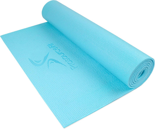 Original Yoga Exercise Mat 1/4” (6mm) Thick for Comfort and Stability with Carrying Straps, Non Slip –Multiple Colors