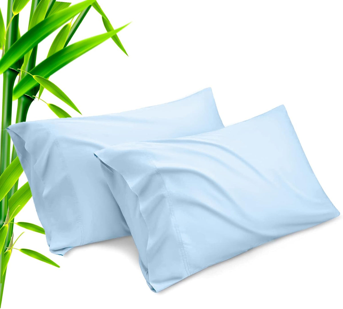 Body Cooling Pillow Cases Cover, Bamboo Rayon White Body Pillowcases with Zipper Closure, Cool and Breathable Pillow Case for Hot Sleepers and Night Sweats, 20x54 inches