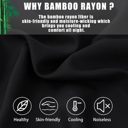 Body Cooling Pillow Cases Cover, Bamboo Rayon White Body Pillowcases with Zipper Closure, Cool and Breathable Pillow Case for Hot Sleepers and Night Sweats, 20x54 inches
