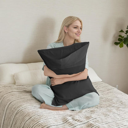 Body Cooling Pillow Cases Cover, Bamboo Rayon White Body Pillowcases with Zipper Closure, Cool and Breathable Pillow Case for Hot Sleepers and Night Sweats, 20x54 inches