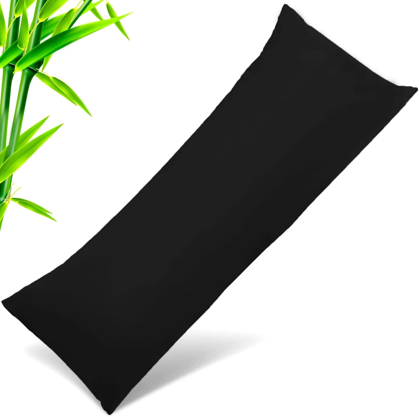 Body Cooling Pillow Cases Cover, Bamboo Rayon White Body Pillowcases with Zipper Closure, Cool and Breathable Pillow Case for Hot Sleepers and Night Sweats, 20x54 inches