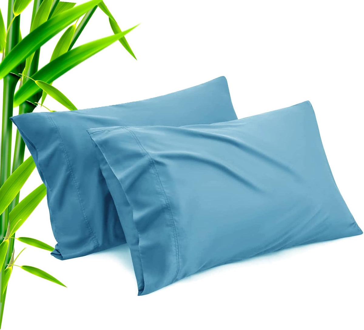 Body Cooling Pillow Cases Cover, Bamboo Rayon White Body Pillowcases with Zipper Closure, Cool and Breathable Pillow Case for Hot Sleepers and Night Sweats, 20x54 inches