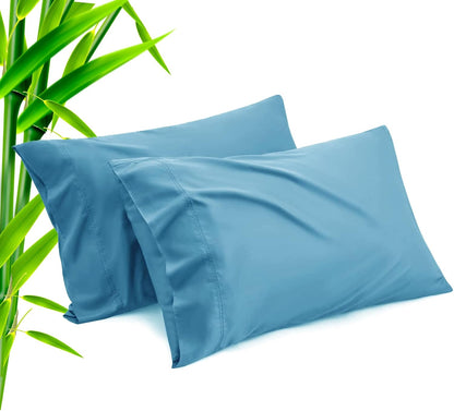 Body Cooling Pillow Cases Cover, Bamboo Rayon White Body Pillowcases with Zipper Closure, Cool and Breathable Pillow Case for Hot Sleepers and Night Sweats, 20x54 inches