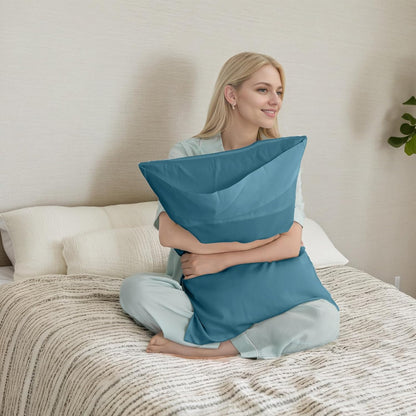 Body Cooling Pillow Cases Cover, Bamboo Rayon White Body Pillowcases with Zipper Closure, Cool and Breathable Pillow Case for Hot Sleepers and Night Sweats, 20x54 inches