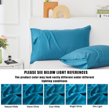 Body Cooling Pillow Cases Cover, Bamboo Rayon White Body Pillowcases with Zipper Closure, Cool and Breathable Pillow Case for Hot Sleepers and Night Sweats, 20x54 inches
