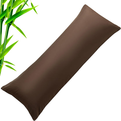 Body Cooling Pillow Cases Cover, Bamboo Rayon White Body Pillowcases with Zipper Closure, Cool and Breathable Pillow Case for Hot Sleepers and Night Sweats, 20x54 inches