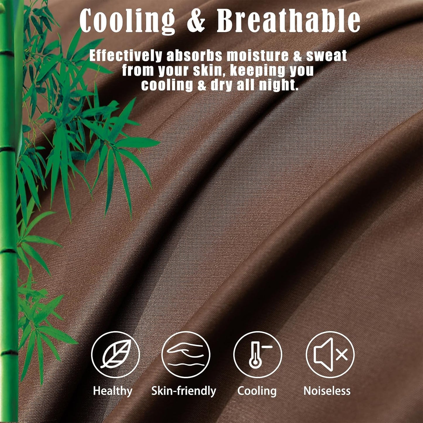 Body Cooling Pillow Cases Cover, Bamboo Rayon White Body Pillowcases with Zipper Closure, Cool and Breathable Pillow Case for Hot Sleepers and Night Sweats, 20x54 inches