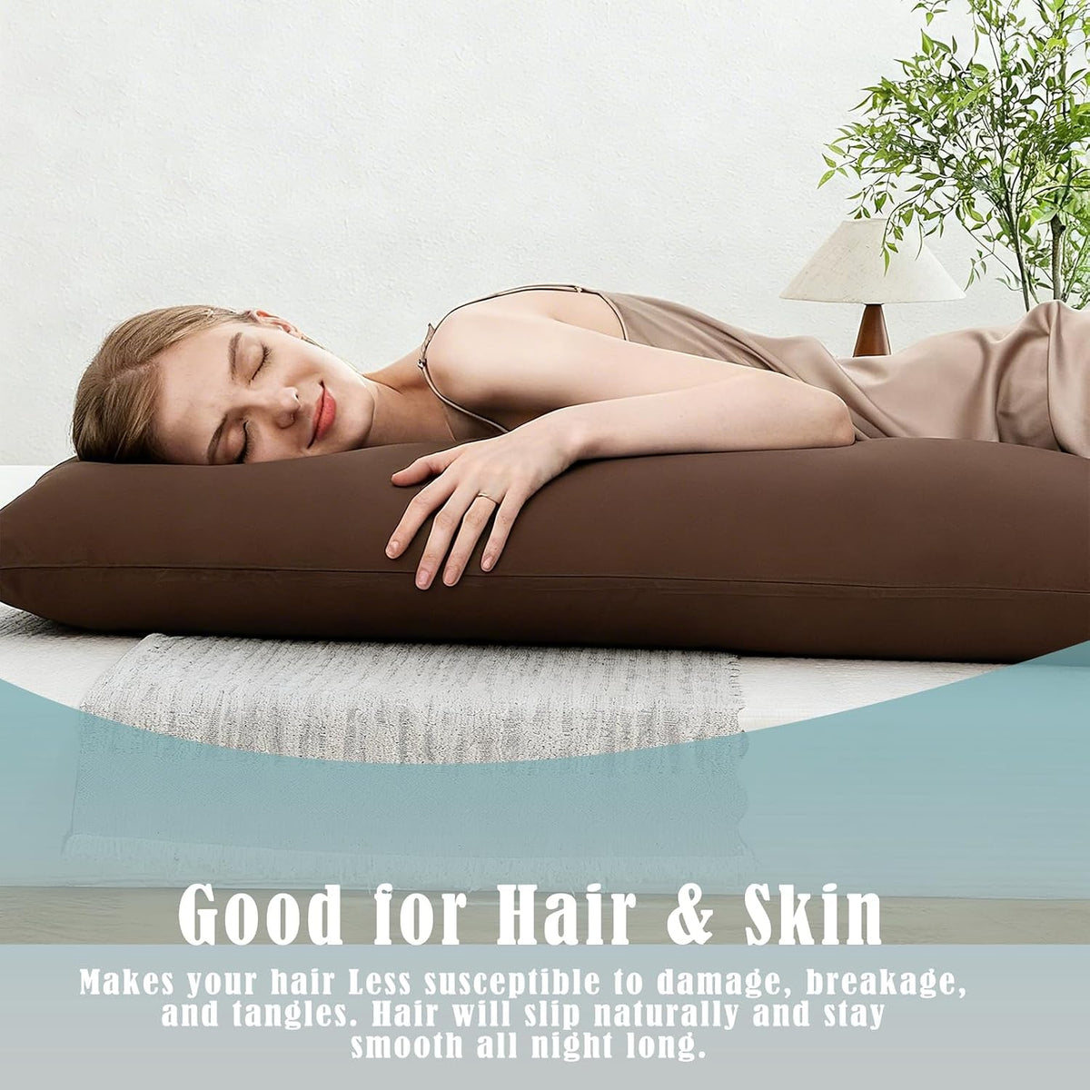 Body Cooling Pillow Cases Cover, Bamboo Rayon White Body Pillowcases with Zipper Closure, Cool and Breathable Pillow Case for Hot Sleepers and Night Sweats, 20x54 inches