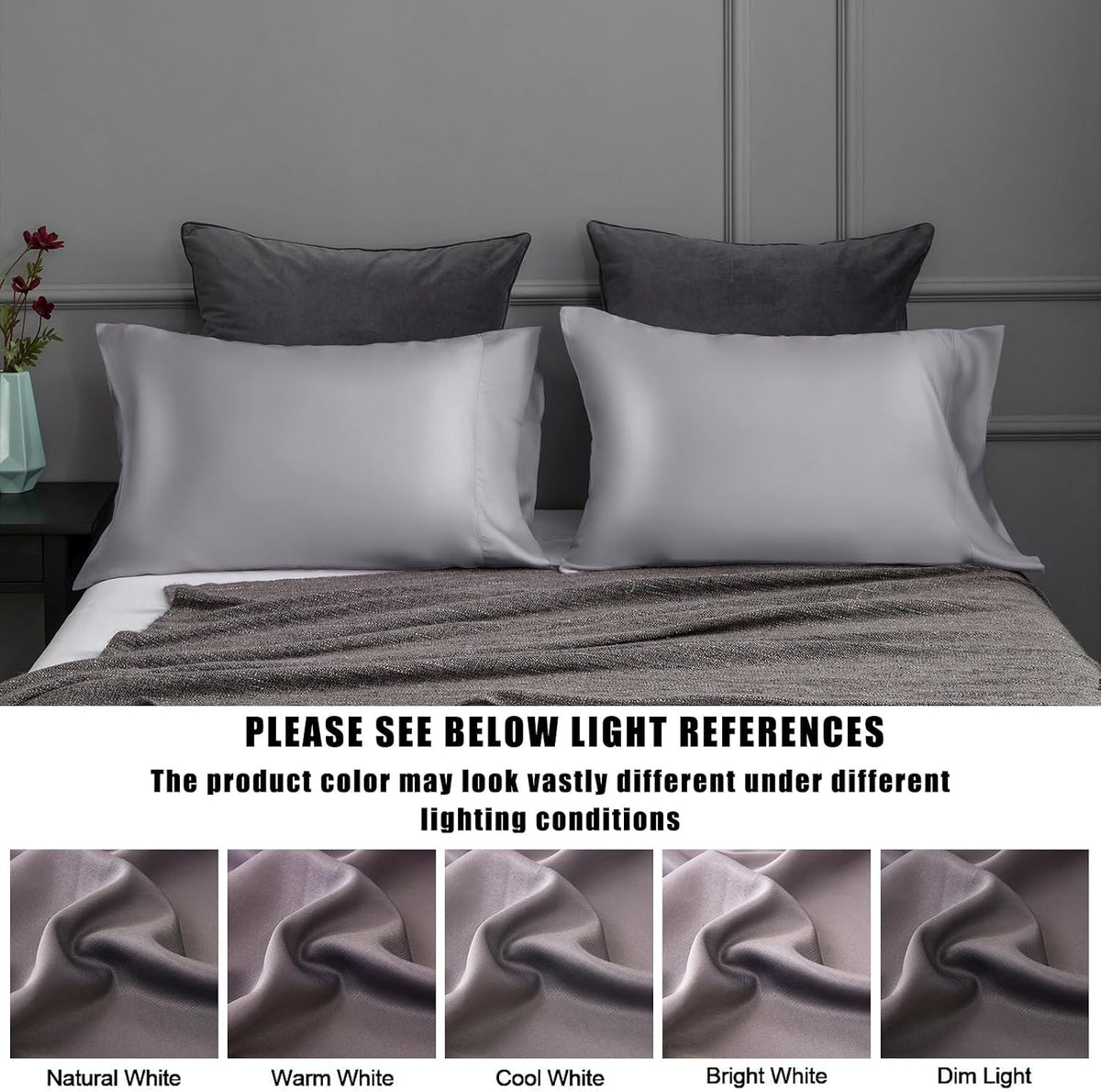 Body Cooling Pillow Cases Cover, Bamboo Rayon White Body Pillowcases with Zipper Closure, Cool and Breathable Pillow Case for Hot Sleepers and Night Sweats, 20x54 inches