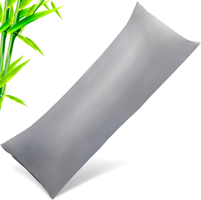 Body Cooling Pillow Cases Cover, Bamboo Rayon White Body Pillowcases with Zipper Closure, Cool and Breathable Pillow Case for Hot Sleepers and Night Sweats, 20x54 inches