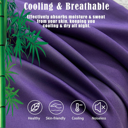 Body Cooling Pillow Cases Cover, Bamboo Rayon White Body Pillowcases with Zipper Closure, Cool and Breathable Pillow Case for Hot Sleepers and Night Sweats, 20x54 inches