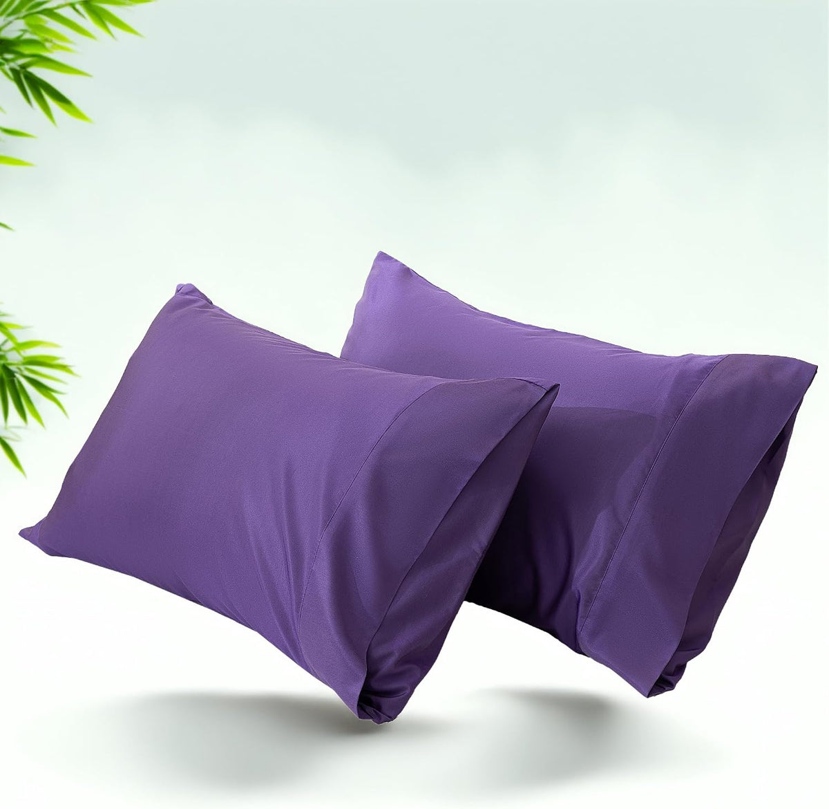 Body Cooling Pillow Cases Cover, Bamboo Rayon White Body Pillowcases with Zipper Closure, Cool and Breathable Pillow Case for Hot Sleepers and Night Sweats, 20x54 inches