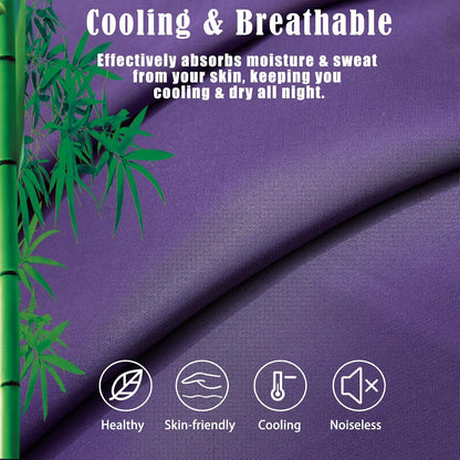 Body Cooling Pillow Cases Cover, Bamboo Rayon White Body Pillowcases with Zipper Closure, Cool and Breathable Pillow Case for Hot Sleepers and Night Sweats, 20x54 inches