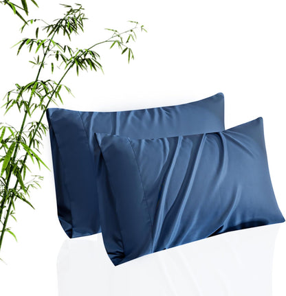 Body Cooling Pillow Cases Cover, Bamboo Rayon White Body Pillowcases with Zipper Closure, Cool and Breathable Pillow Case for Hot Sleepers and Night Sweats, 20x54 inches