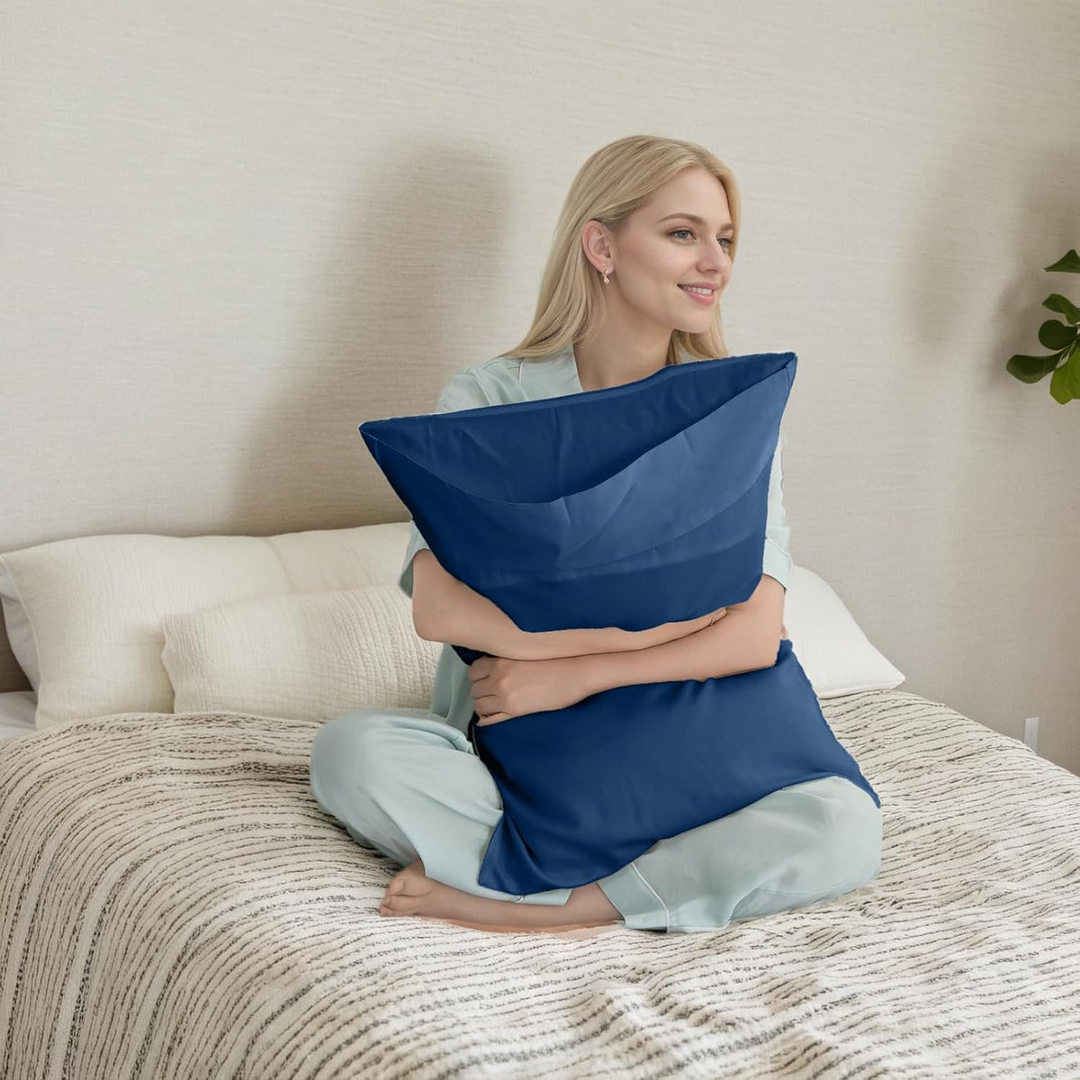 Body Cooling Pillow Cases Cover, Bamboo Rayon White Body Pillowcases with Zipper Closure, Cool and Breathable Pillow Case for Hot Sleepers and Night Sweats, 20x54 inches