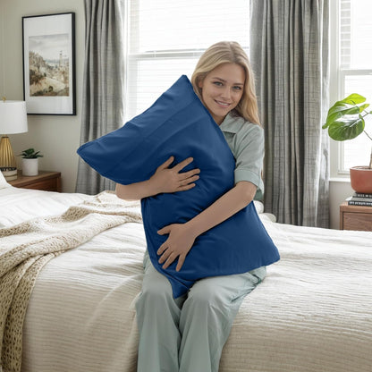 Body Cooling Pillow Cases Cover, Bamboo Rayon White Body Pillowcases with Zipper Closure, Cool and Breathable Pillow Case for Hot Sleepers and Night Sweats, 20x54 inches