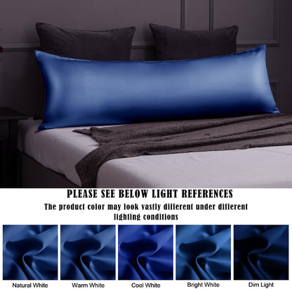Body Cooling Pillow Cases Cover, Bamboo Rayon White Body Pillowcases with Zipper Closure, Cool and Breathable Pillow Case for Hot Sleepers and Night Sweats, 20x54 inches