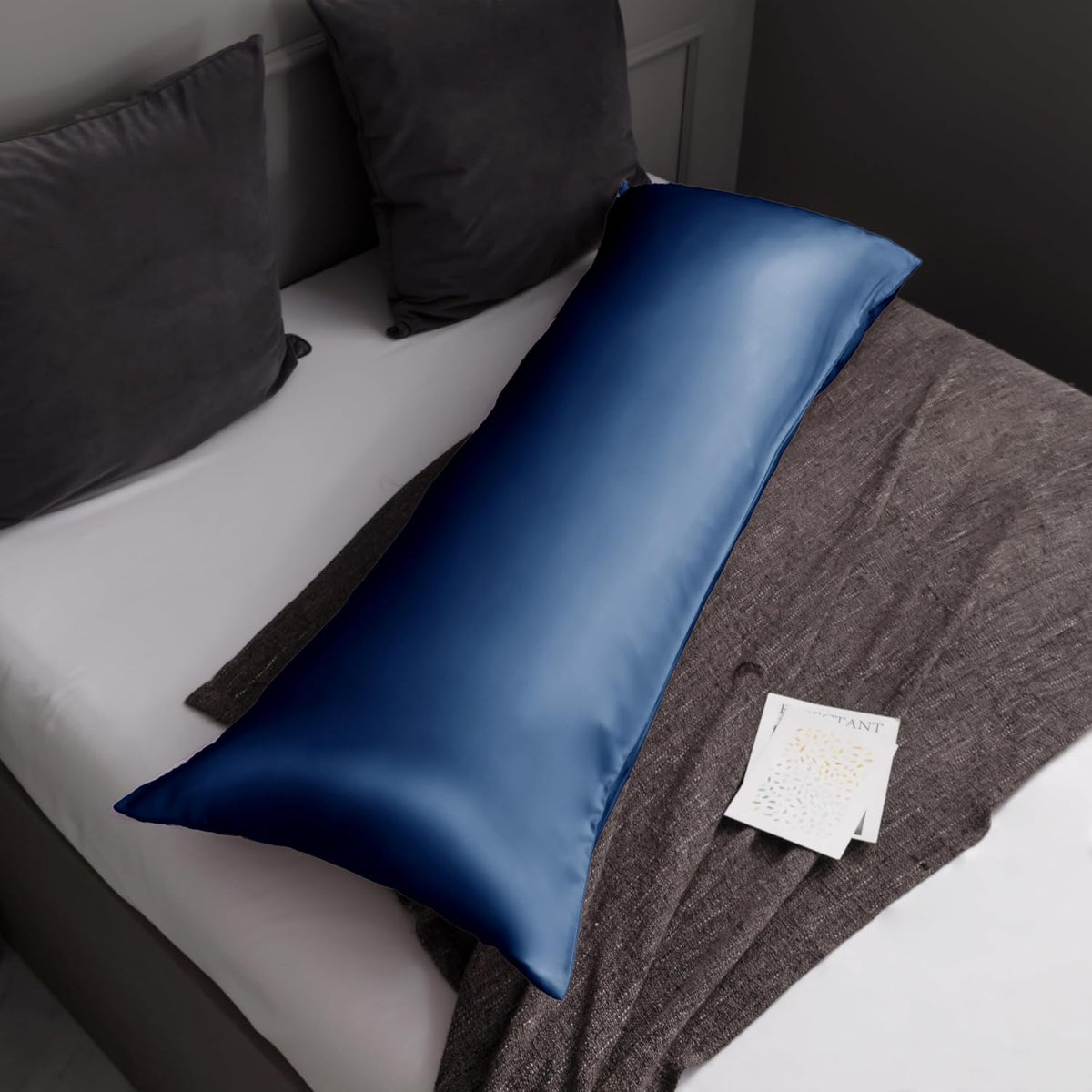 Body Cooling Pillow Cases Cover, Bamboo Rayon White Body Pillowcases with Zipper Closure, Cool and Breathable Pillow Case for Hot Sleepers and Night Sweats, 20x54 inches