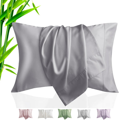 Body Cooling Pillow Cases Cover, Bamboo Rayon White Body Pillowcases with Zipper Closure, Cool and Breathable Pillow Case for Hot Sleepers and Night Sweats, 20x54 inches