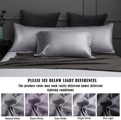 Body Cooling Pillow Cases Cover, Bamboo Rayon White Body Pillowcases with Zipper Closure, Cool and Breathable Pillow Case for Hot Sleepers and Night Sweats, 20x54 inches