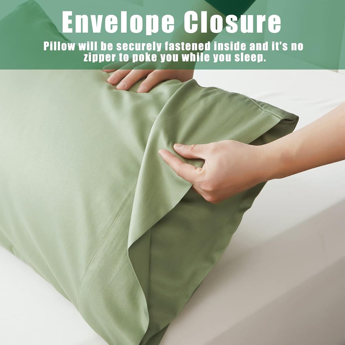 Body Cooling Pillow Cases Cover, Bamboo Rayon White Body Pillowcases with Zipper Closure, Cool and Breathable Pillow Case for Hot Sleepers and Night Sweats, 20x54 inches