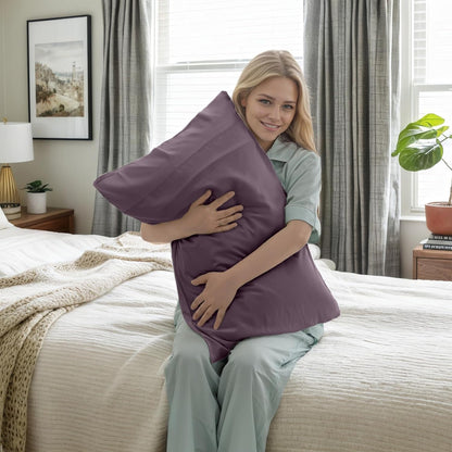 Body Cooling Pillow Cases Cover, Bamboo Rayon White Body Pillowcases with Zipper Closure, Cool and Breathable Pillow Case for Hot Sleepers and Night Sweats, 20x54 inches