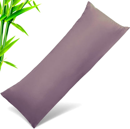 Body Cooling Pillow Cases Cover, Bamboo Rayon White Body Pillowcases with Zipper Closure, Cool and Breathable Pillow Case for Hot Sleepers and Night Sweats, 20x54 inches