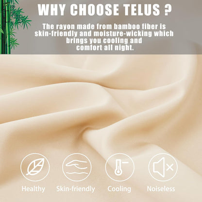 Body Cooling Pillow Cases Cover, Bamboo Rayon White Body Pillowcases with Zipper Closure, Cool and Breathable Pillow Case for Hot Sleepers and Night Sweats, 20x54 inches