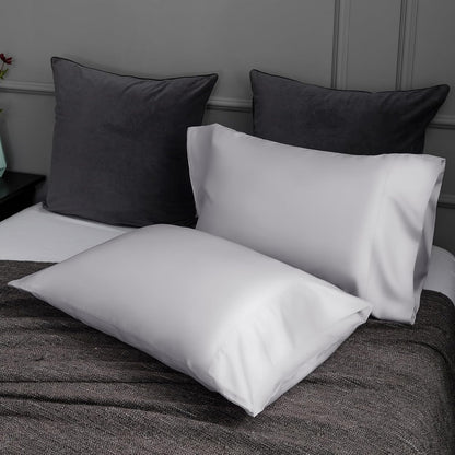 Body Cooling Pillow Cases Cover, Bamboo Rayon White Body Pillowcases with Zipper Closure, Cool and Breathable Pillow Case for Hot Sleepers and Night Sweats, 20x54 inches
