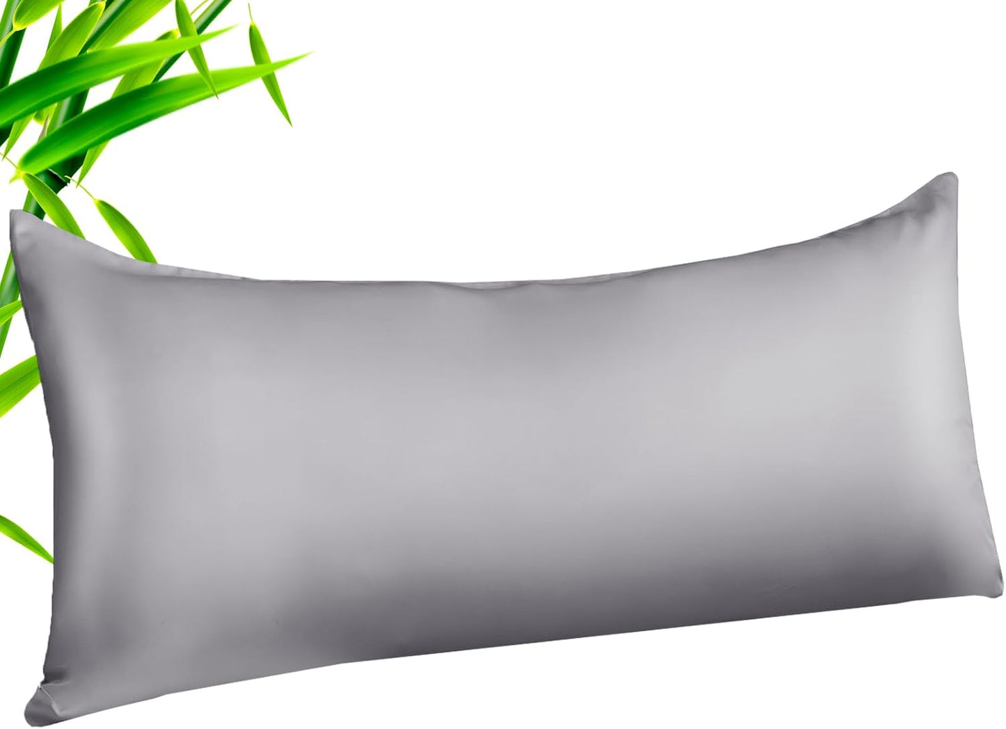 Body Cooling Pillow Cases Cover, Bamboo Rayon White Body Pillowcases with Zipper Closure, Cool and Breathable Pillow Case for Hot Sleepers and Night Sweats, 20x54 inches