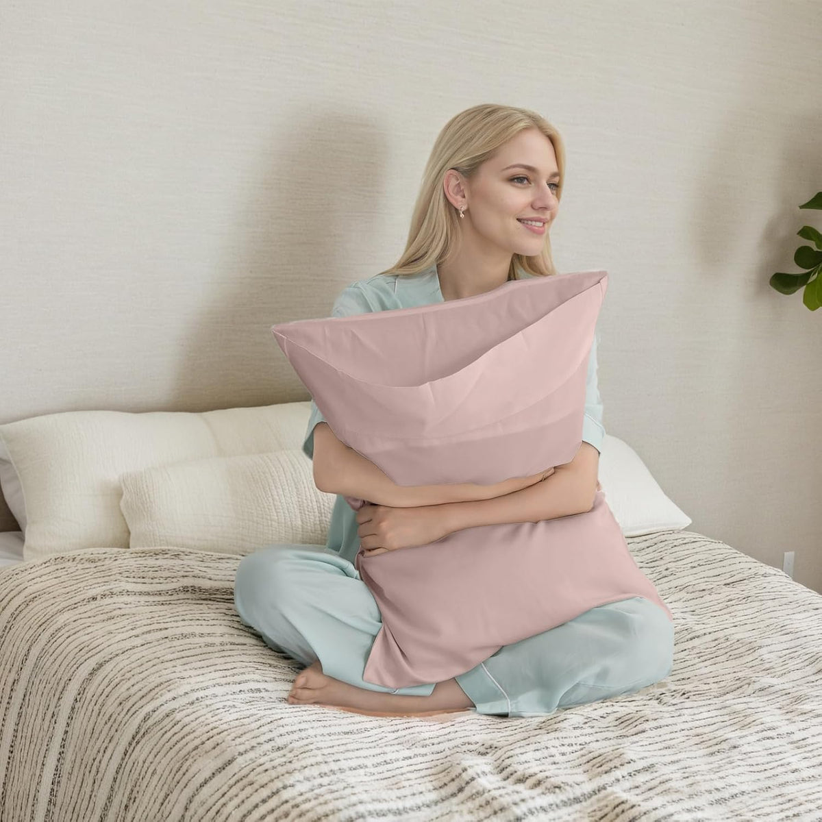 Body Cooling Pillow Cases Cover, Bamboo Rayon White Body Pillowcases with Zipper Closure, Cool and Breathable Pillow Case for Hot Sleepers and Night Sweats, 20x54 inches