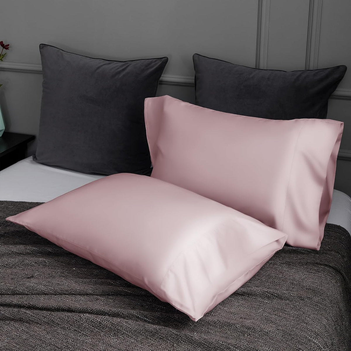 Body Cooling Pillow Cases Cover, Bamboo Rayon White Body Pillowcases with Zipper Closure, Cool and Breathable Pillow Case for Hot Sleepers and Night Sweats, 20x54 inches
