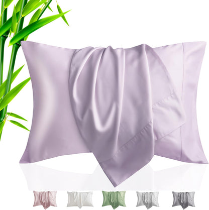 Body Cooling Pillow Cases Cover, Bamboo Rayon White Body Pillowcases with Zipper Closure, Cool and Breathable Pillow Case for Hot Sleepers and Night Sweats, 20x54 inches