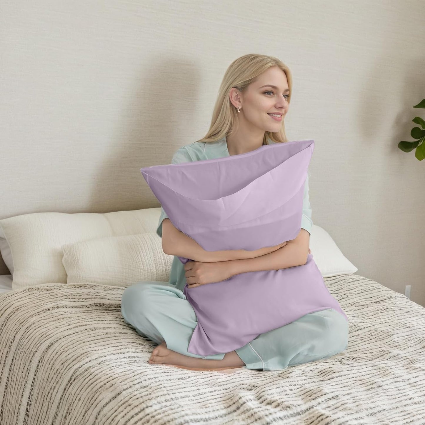 Body Cooling Pillow Cases Cover, Bamboo Rayon White Body Pillowcases with Zipper Closure, Cool and Breathable Pillow Case for Hot Sleepers and Night Sweats, 20x54 inches
