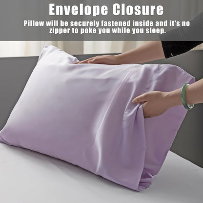Body Cooling Pillow Cases Cover, Bamboo Rayon White Body Pillowcases with Zipper Closure, Cool and Breathable Pillow Case for Hot Sleepers and Night Sweats, 20x54 inches