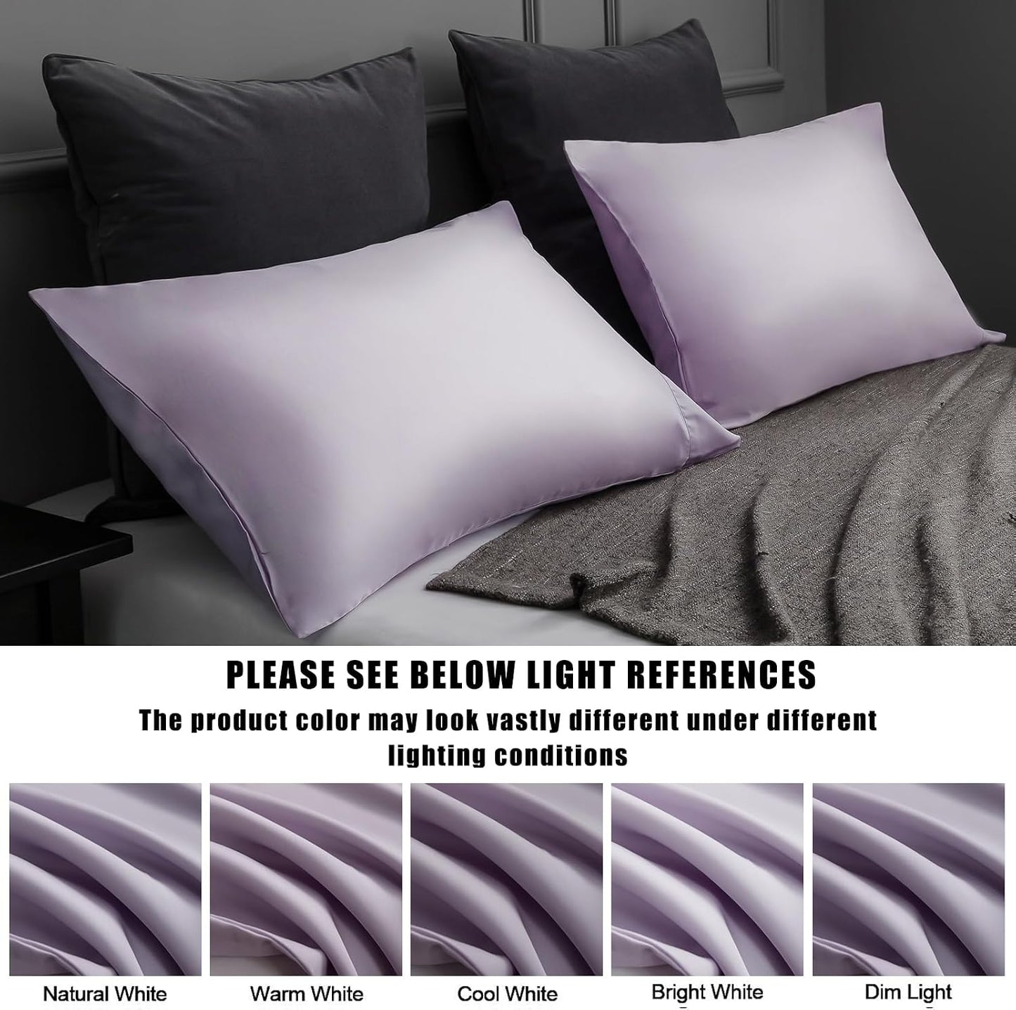 Body Cooling Pillow Cases Cover, Bamboo Rayon White Body Pillowcases with Zipper Closure, Cool and Breathable Pillow Case for Hot Sleepers and Night Sweats, 20x54 inches