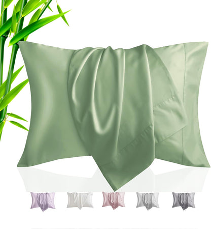 Body Cooling Pillow Cases Cover, Bamboo Rayon White Body Pillowcases with Zipper Closure, Cool and Breathable Pillow Case for Hot Sleepers and Night Sweats, 20x54 inches