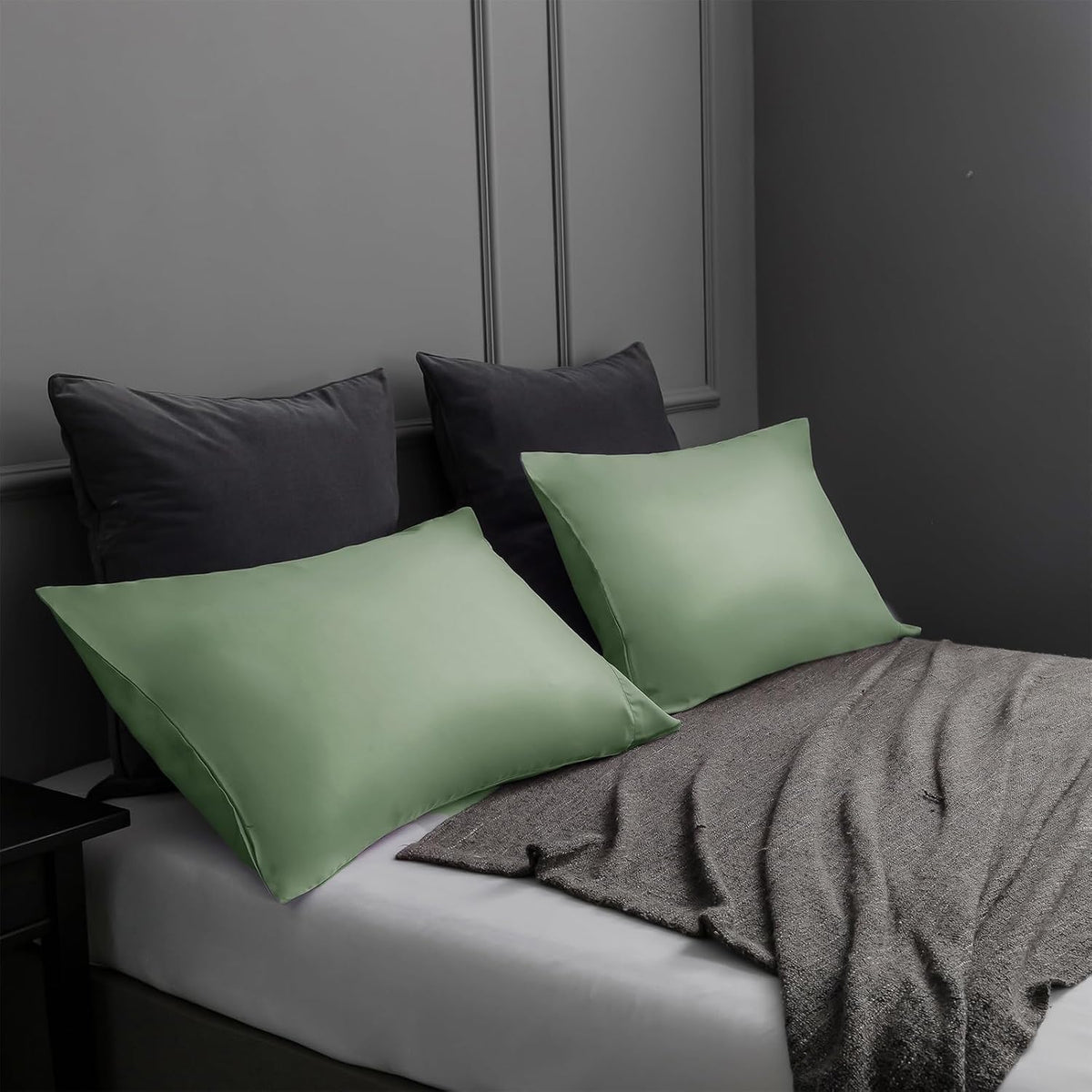 Body Cooling Pillow Cases Cover, Bamboo Rayon White Body Pillowcases with Zipper Closure, Cool and Breathable Pillow Case for Hot Sleepers and Night Sweats, 20x54 inches
