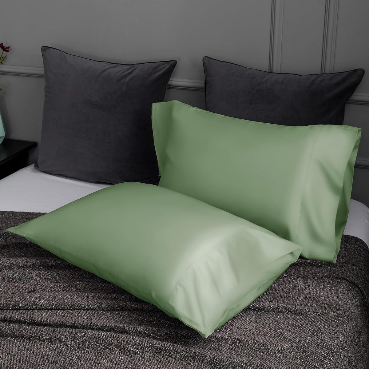 Body Cooling Pillow Cases Cover, Bamboo Rayon White Body Pillowcases with Zipper Closure, Cool and Breathable Pillow Case for Hot Sleepers and Night Sweats, 20x54 inches