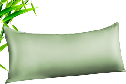 Body Cooling Pillow Cases Cover, Bamboo Rayon White Body Pillowcases with Zipper Closure, Cool and Breathable Pillow Case for Hot Sleepers and Night Sweats, 20x54 inches