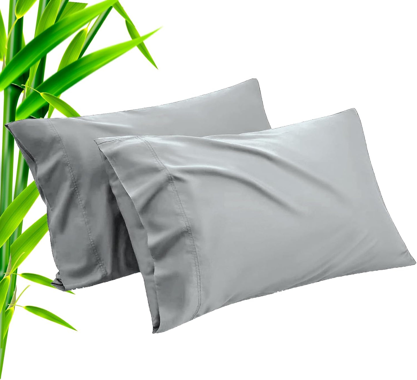 Body Cooling Pillow Cases Cover, Bamboo Rayon White Body Pillowcases with Zipper Closure, Cool and Breathable Pillow Case for Hot Sleepers and Night Sweats, 20x54 inches