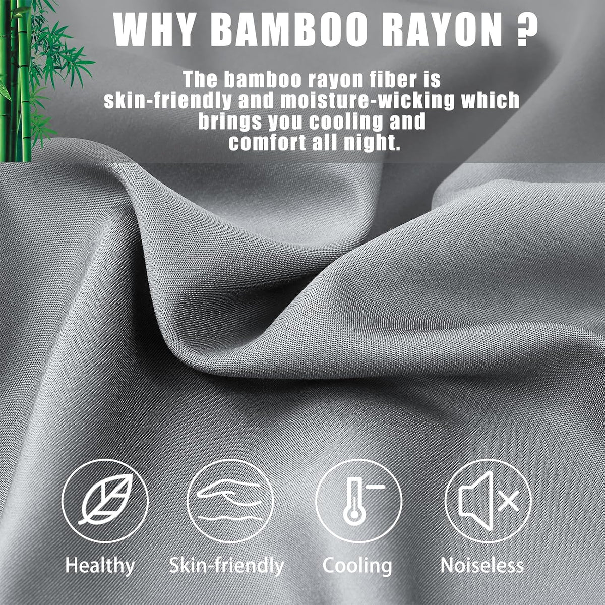 Body Cooling Pillow Cases Cover, Bamboo Rayon White Body Pillowcases with Zipper Closure, Cool and Breathable Pillow Case for Hot Sleepers and Night Sweats, 20x54 inches