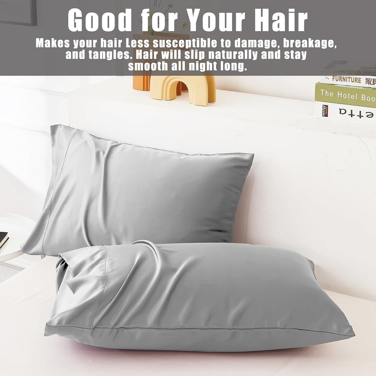 Body Cooling Pillow Cases Cover, Bamboo Rayon White Body Pillowcases with Zipper Closure, Cool and Breathable Pillow Case for Hot Sleepers and Night Sweats, 20x54 inches
